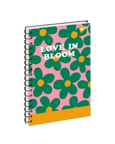 Блокнот «Great mood» А5 на 80 аркушів у клітинку на спіралі з ламінованою обкладинкою, ТМ YES