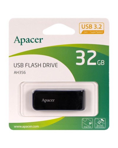 Флеш-карта «APACER Flash-Drive» 32 GB, black, USB3.0