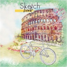 Скетчбук 20,5х20,5 см на 40 аркушів 100 г/м2 на спіралі, в асортименті, ТМ Рюкзачок