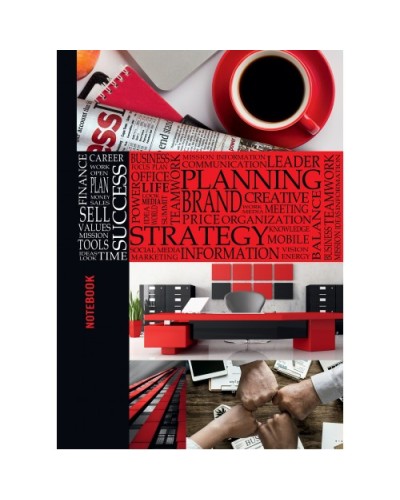 Блокнот «NOTEBOOK» А6 на 48 аркушів у клітинку з твердою ламінованою обкладинкою, в асортименті, ТМ Рюкзачок