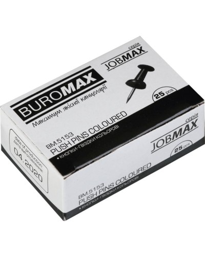 Кнопки-цвяшки кольорові 25 шт., ТМ JOBMAX