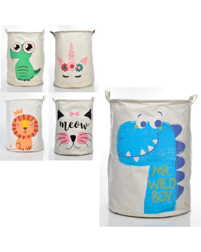 Кошик для іграшок 40х40х50 см з 2 ручка, в асортименті, у пакеті 41х42х2 см