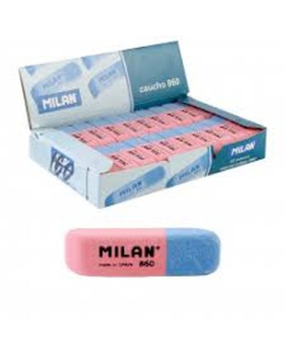 Гумка прямокутна 5,2x1,9x0,8 см, червоно-синя,TM MILAN