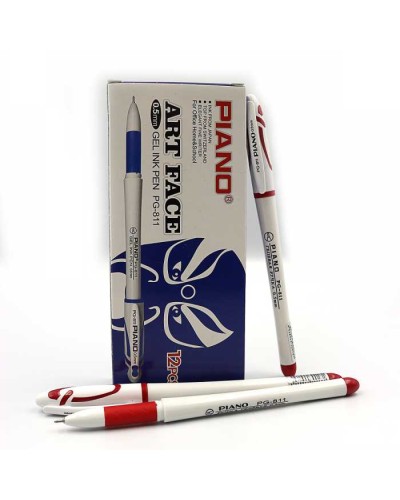 Ручка «Piano» гелева 0,5 мм червона з грипом, ТМ Piano