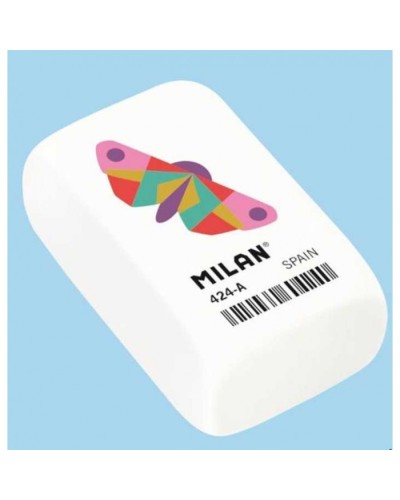 Гумка прямокутна біла 3,9х2,3х1,3 см, TM MILAN
