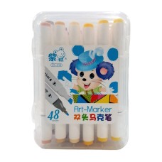 Набір скетчмаркерів «Mouse» на 48 кольорів з круглим/скошеним наконечником, трикутний корпус