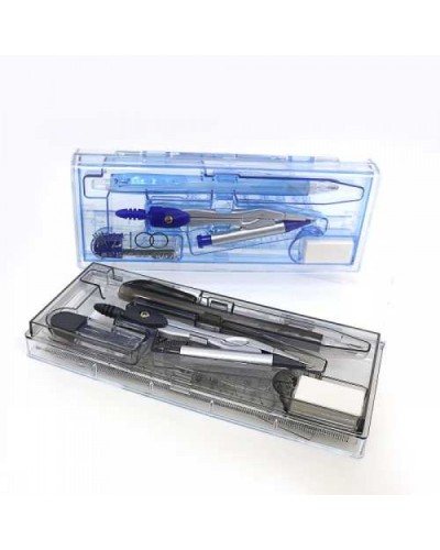 Готовальня з 8 предметів: 4 лінійки, циркуль, грифель, ластик, механічний олівець, J.Otten