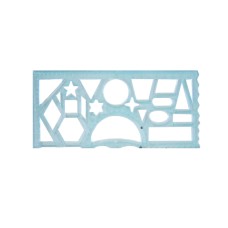 Лінійка «Шкільна», 20 см, трафарет