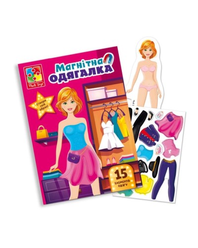 Гра настільна «Everyday look» з ляльк та 15 магнітів, у коробці 27,5х7х17 см, ТМ Vlady Toys