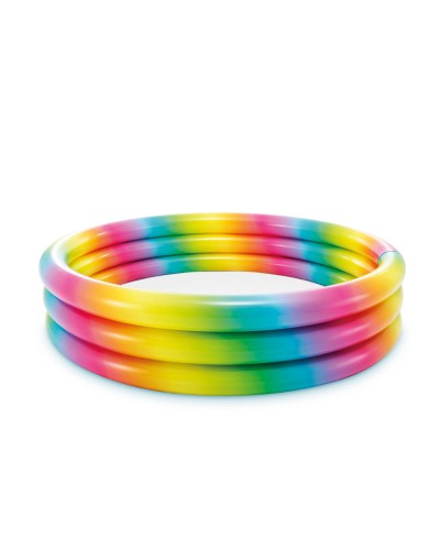 Басейн круглий 168х41см на 3 секції від 3 років з ремкомплектом, у коробці 27х31х7 см, ТМ Intex