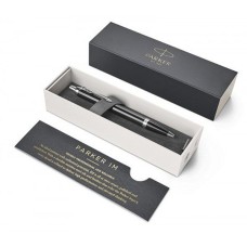 Ручка Паркер «IM Black» кулькова, хромована, у коробці