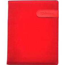 Щоденник шкільний А5 на 48 аркушів з обкладинкою зі шкірзаму, червоний, ТМ Мандарин