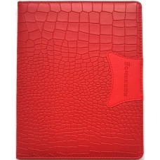 Щоденник шкільний А5 на 48 аркушів з обкладинкою зі шкірзаму, червоний, ТМ Мандарин