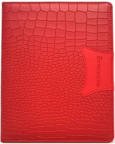 Щоденник шкільний А5 на 48 аркушів з обкладинкою зі шкірзаму, червоний, ТМ Мандарин