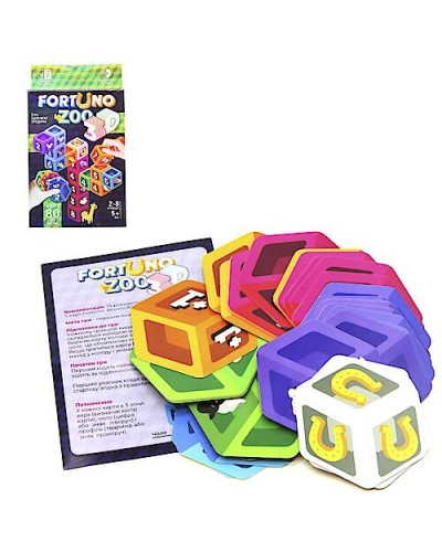 Настільна гра «Fortuno ZOO 3D» розвиваюча, у коробці 14х9,5х2,5 см, ТМ Данко Тойс