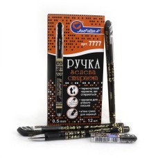 Ручка «Пиши-стирай» гелева 0,5 мм з товстим наконечником чорна, J. Otten