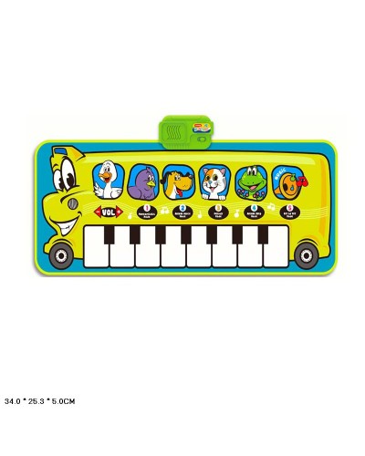 Дитячий килимок музичний, звуки тварин, музика, ноти, в коробці 34х5х25,3 см