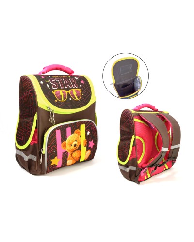 Ранець-короб «Плюшевий ведмедик», ортопедичний, 34х26х15 см, ТМ Space