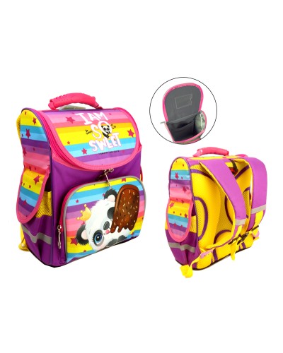 Ранець-короб «Панда з морозивом», ортопедичний, 34х26х15 см, ТМ Space