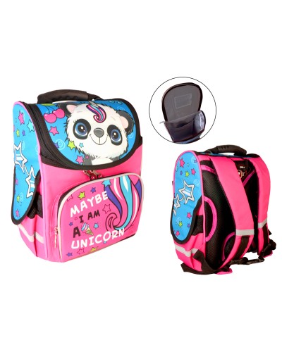 Ранець-короб «Мишка-єдиноріг», ортопедичний, 34х26х15 см, ТМ Space