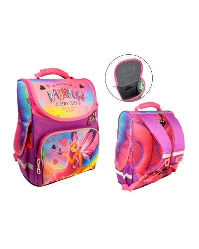 Ранець-короб «Rainbow», ортопедичний, 34х26х15 см, ТМ Space