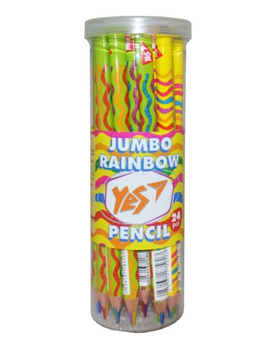 Олівець Jumbo «Rainbow», з шестиколірним грифелем, трикутний, ТМ YES