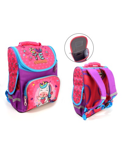 Ранець-короб «Милий єдиноріжка», ортопедичний, 34х26х15 см, ТМ Space