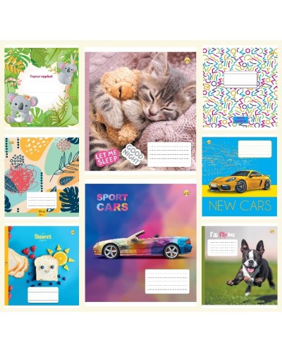 Зошит 12 арк., коса лінія без дод., Люкс (2022) 25/600 4-8к.