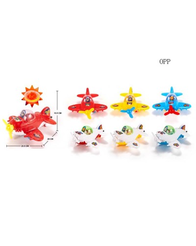 Літак зі світлом заводний інерціійний, в асортименті, у пакеті 20,5х20х10,5 см