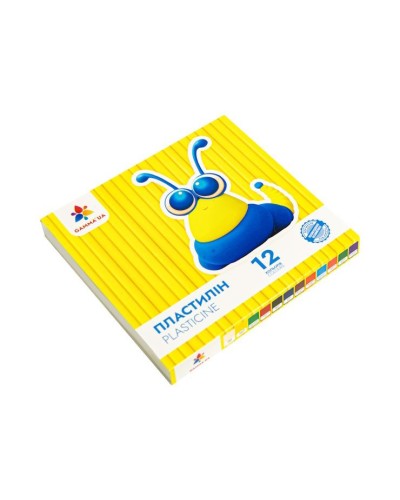 Пластилін дитячий «Захоплення» на 12 кольорів зі стеком, 192 г, ТМ Гамма-Н