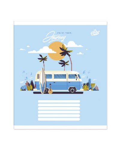 Зошит 12 арк., лінійка Brisk «Нейтральний Мікс №1» №2213