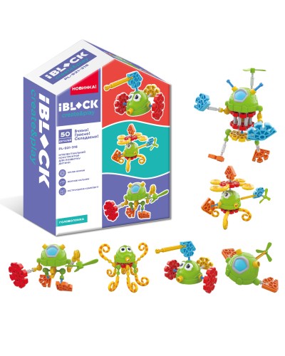 Конструктор IBLOCK, 50 деталей, інструкція у комплекті, у коробці 18,5х8х24,5 см