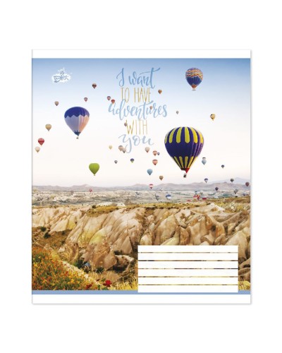 Зошит на 60 аркушів у лінію «Нейтральний мікс», №2260, ТМ Brisk