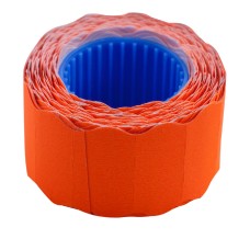 Етикетки-цінники 26х12 мм помаранчеві 500 шт, 6 метрів, зовнішня намотка, TM Buromax