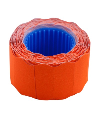 Етикетки-цінники 26х12 мм помаранчеві 500 шт, 6 метрів, зовнішня намотка, TM Buromax