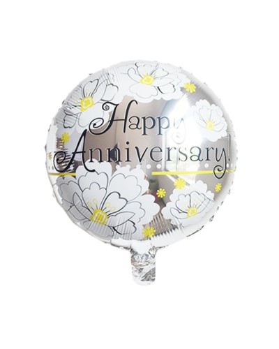 Кульки фольговані «Happy Anniversary», таблетка,46 см
