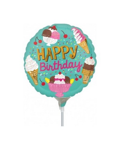 Кульки фольговані «Happy B-day» таблетка, 46 см, 10 штук в упаковці, ТМ Leader