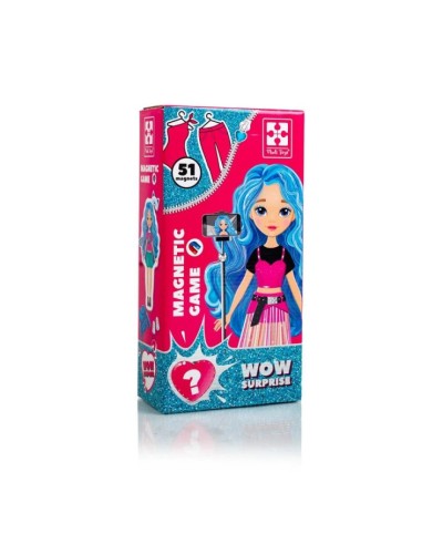 Гра настільна «Магнітна одягалка» з 40 магнітів, ляльки та сюрпризу, у коробці 14х7х27,5 см, ТМ Vladi Toys