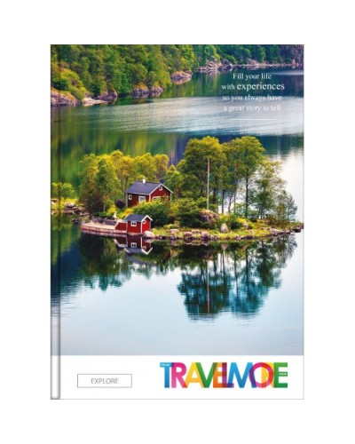 Блокнот «TRAVEL» А5 на 64 аркуші у клітинку з твердою палітуркою та ламінованою обкладинкою, в асортименті, ТМ Рюкзачок