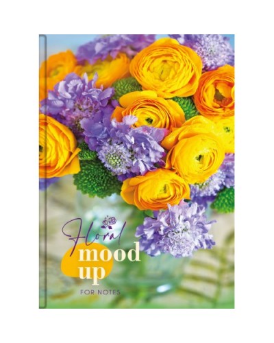 Блокнот «Квіти» А5 на 64 аркуші у клітинку з твердою ламінованою обкладинкою, в асортименті, ТМ Рюкзачок