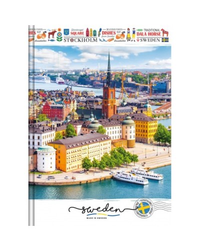 Блокнот «Міста» А5 на 96 аркушів у клітинку з твердою ламінованою обкладинкою, в асортименті, ТМ Рюкзачок