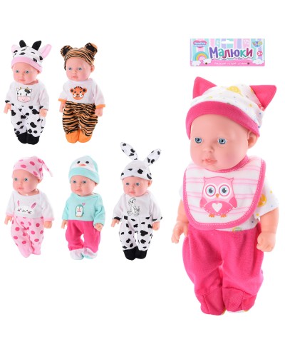 Пупс 24 см зі звуком, на батарейці, в асортименті, у пакеті 19х34х7 см