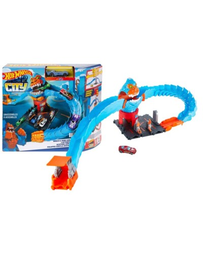 Трек «Порятунок від горили» серії «Небезпечні створіння» з машинкою, у коробці 30х9х26 см, Hot Wheels