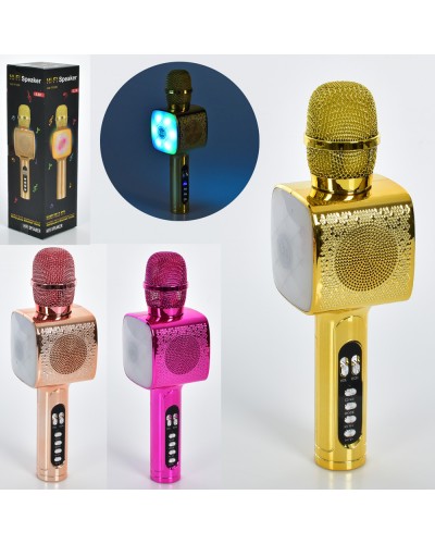 Мікрофон 25 см на акумуляторі з USB, Bluetooth, TF-слотом, в асортименті, у коробці 9х8х27 см