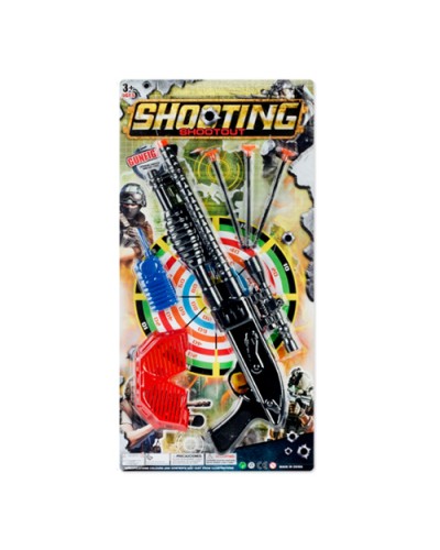 Рушниця 45см, окуляри, рація кулі-присоски 3 шт, на листі 57-28,5-3см