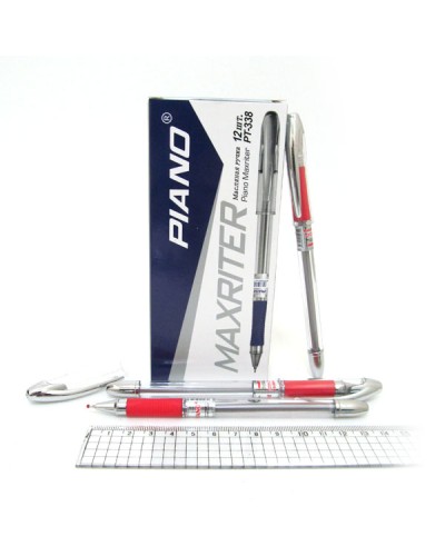 Ручка «Maxriter», масляна, 0,5мм, червона, грип, TM Piano