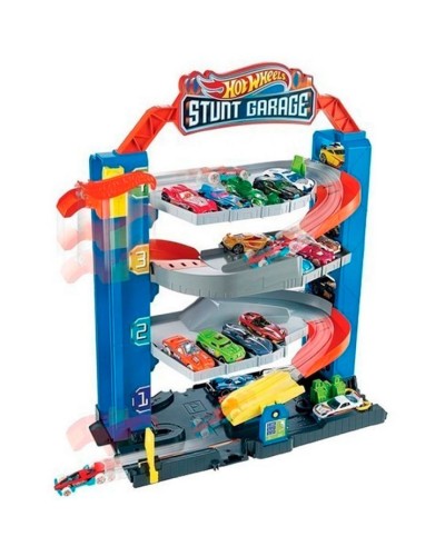 Гараж «City Garage» чотирьохповерховий та машинка, у коробці 36х8х41 см, Hot Wheels