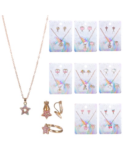 Біжутерія 3 в1 сережки, каблучка, підвіска, в асортименті, на планшеті