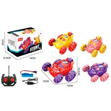 Машинка р/у, акум, USB зарядка, перевертень, 360, звук, світло, в асортименті, в кор-ці,