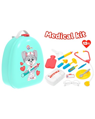 Набір лікаря з 13 предметів, у рюкзаку 26,5х21,5х13 см, ТМ Технок